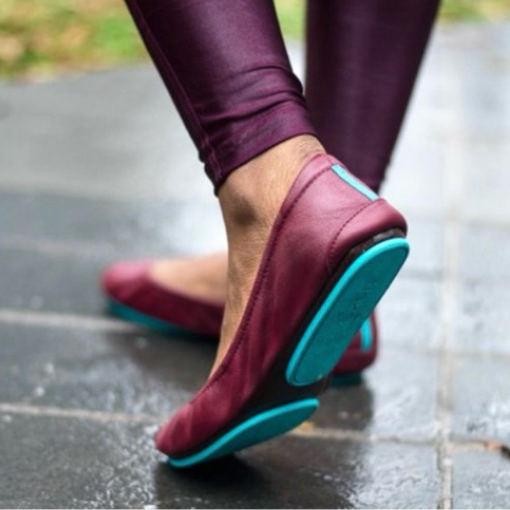 Tieks by Gavrieli burgundy Leather Ballet Flats sz 9